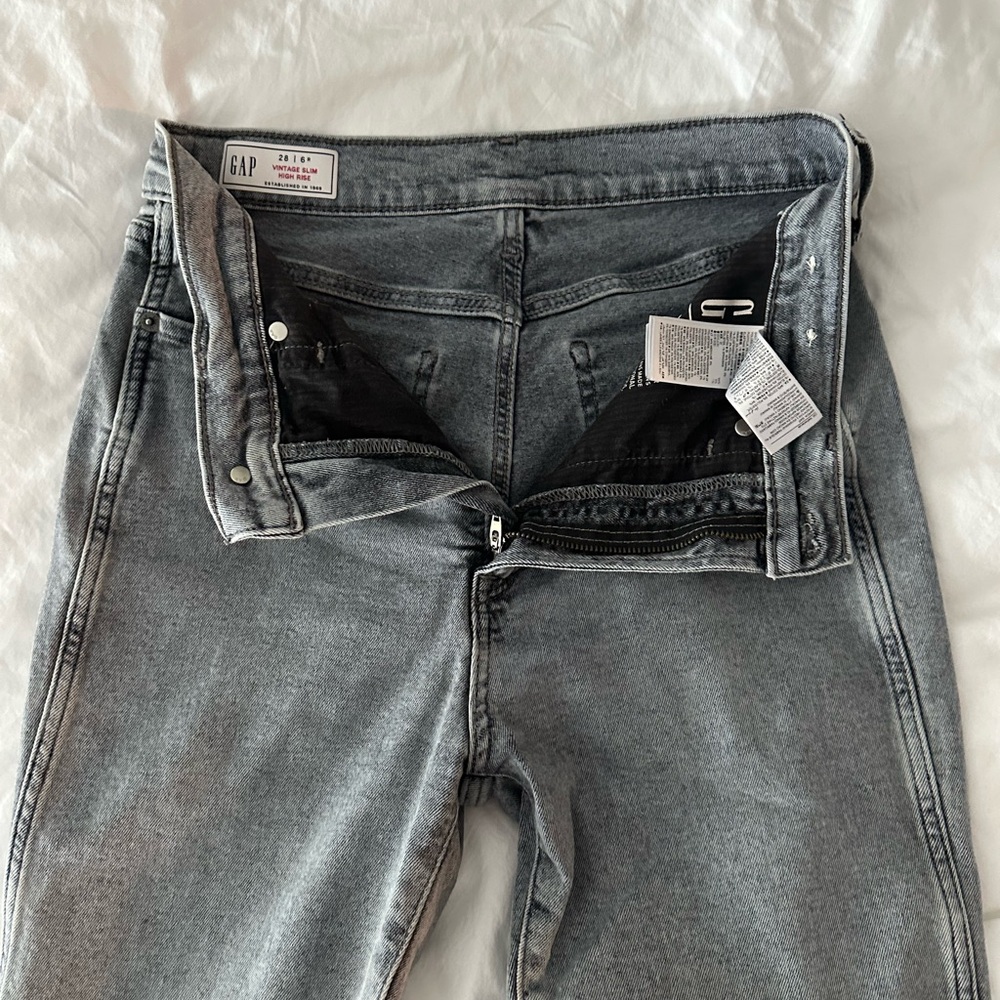 GAP High Rise Dark Gray Jeans